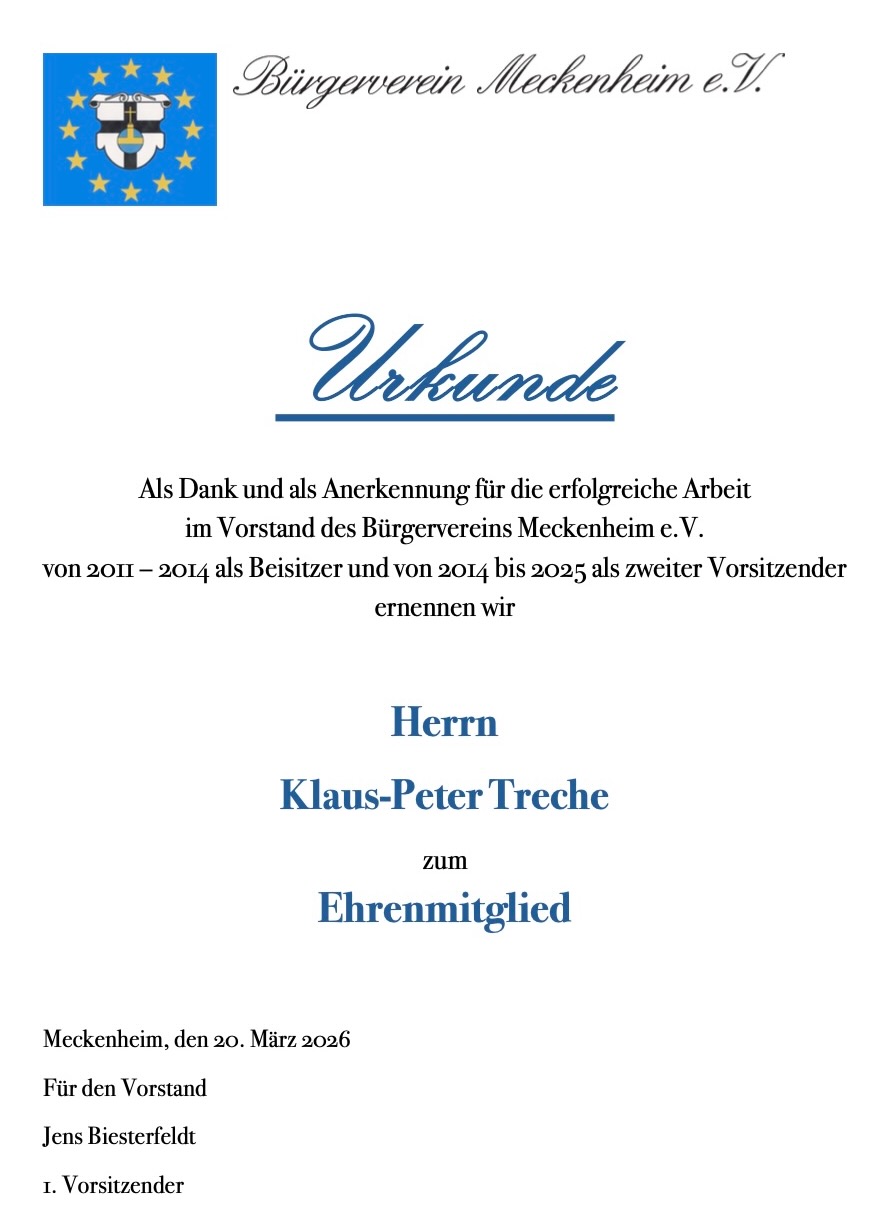 Ehrenurkunde Pitt